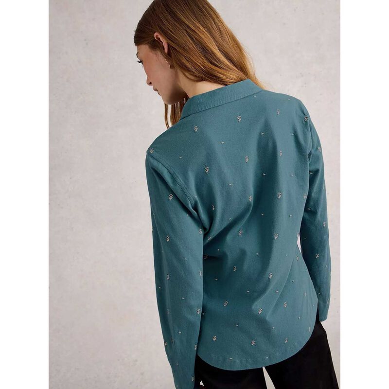 White Stuff Annie Embroidered Jersey Shirt image number 1